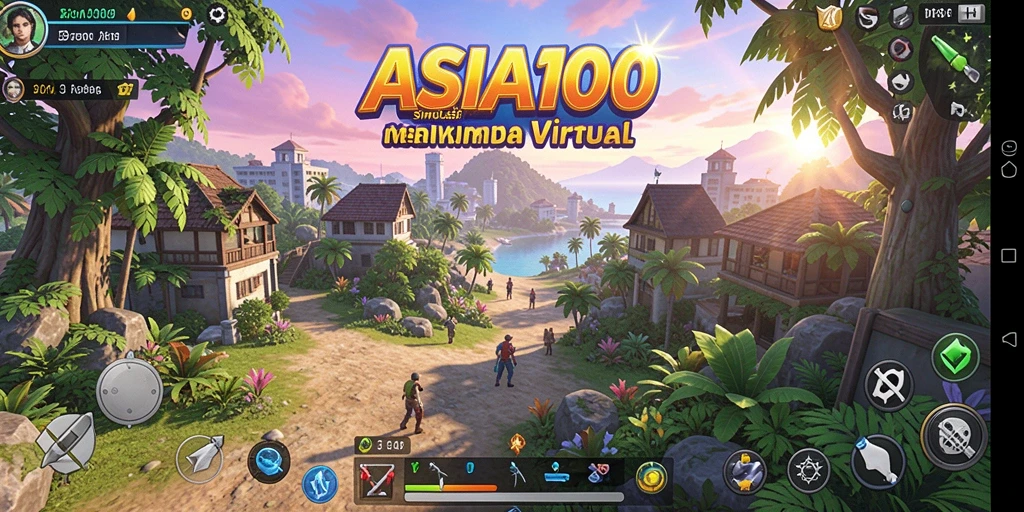 Tampilan gameplay menakjubkan ASIA100 dengan berbagai aktivitas yang interaktif.
