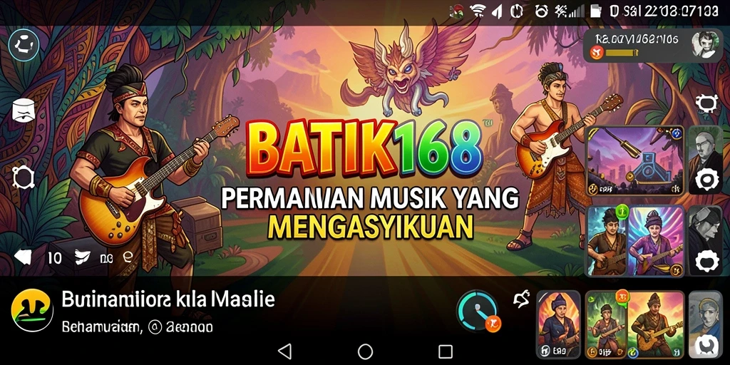 Tampilan gameplay seru dan interaktif di BATIK168 dengan lagu-lagu terbaik.