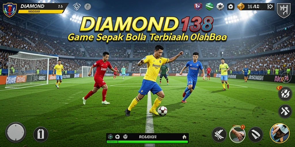 Tampilan gameplay seru dalam game sepak bola DIAMOND138.