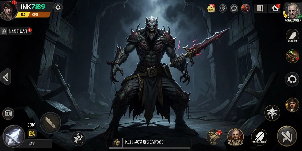 Tampilan gameplay INK789 yang menyeramkan dan mendebarkan.