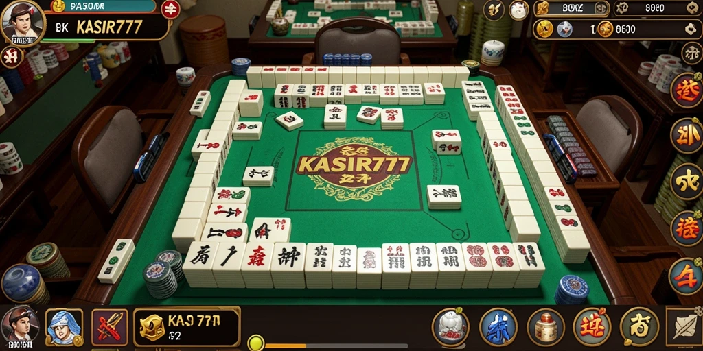 Screenshot gameplay KASIR777 menampilkan aksi mencocokkan ubin Mahjong.