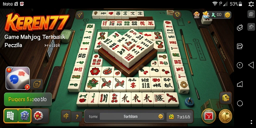 Tampilan gameplay seru dalam KEREN77 dengan strategi Mahjong.