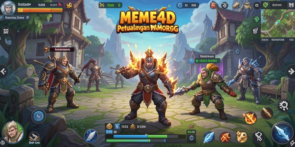 Gameplay seru di dunia MEME4D yang imersif.