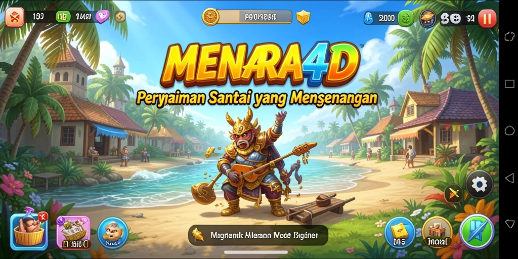 Screenshot gameplay MENARA4D dengan visual yang cerah dan menawan.