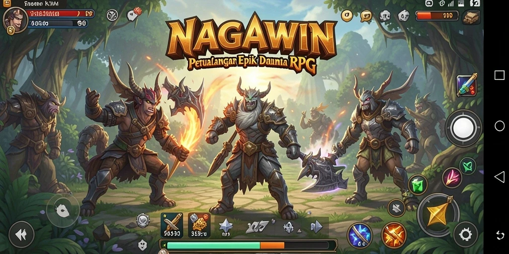 Gameplay epik NAGAWIN dalam dunia RPG yang menantang.