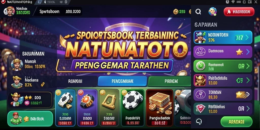 Tampilan menarik saat bermain di NATUNATOTO Sportsbook.