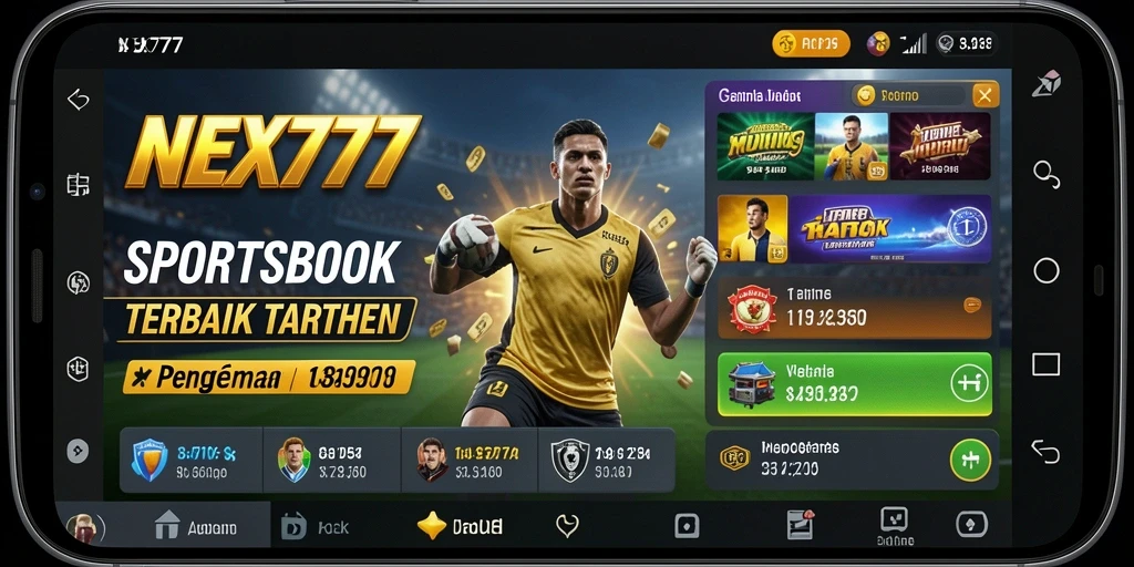 Tampilan antarmuka yang modern dari NEX777 saat memasang taruhan.